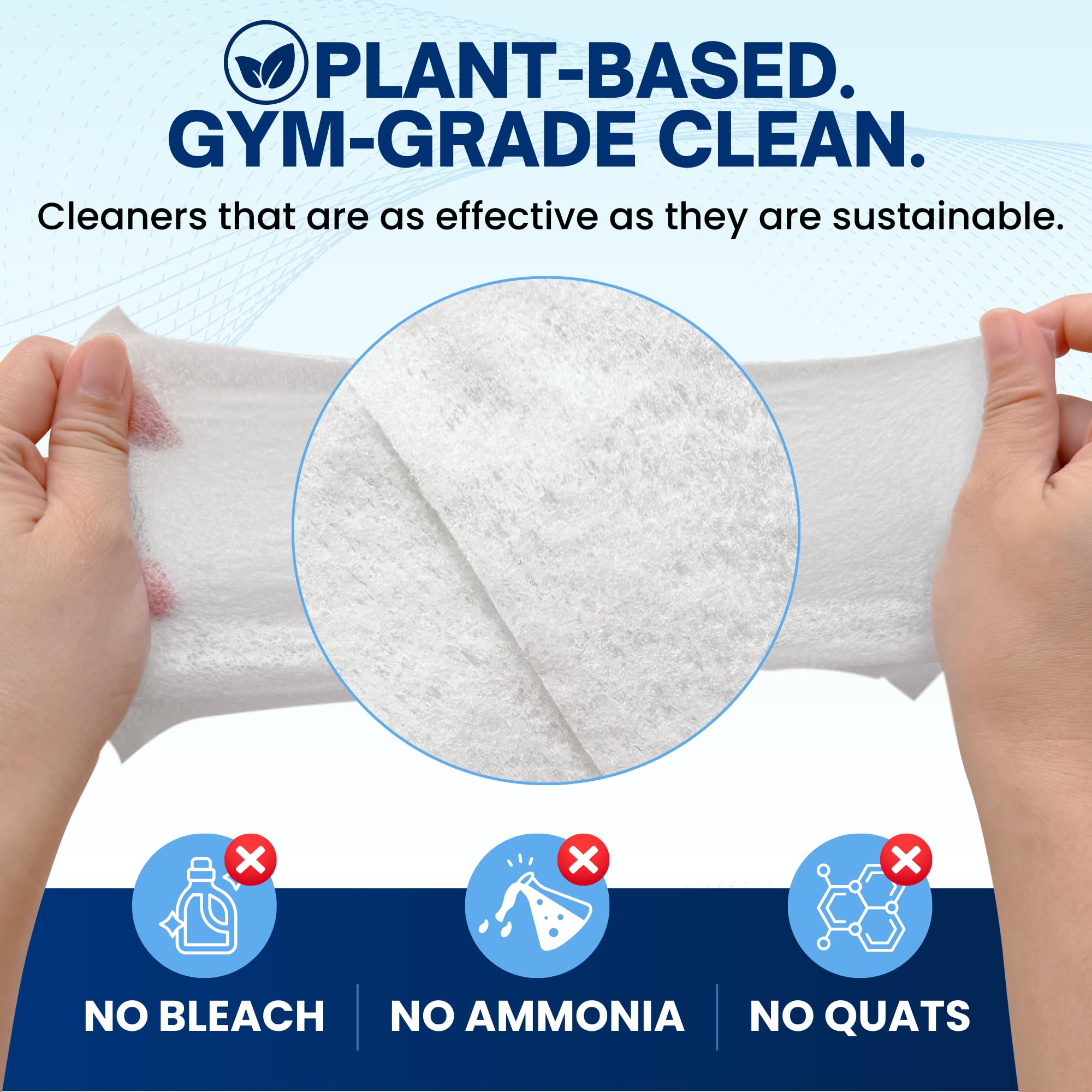 Slana Plant-Based Gym Wipes (400 Count) – Large 6”×7” Fitness Equipment Cleaning Yoga Mat Cleaner Wipes, Lemongrass, Residue-Free, Non-Toxic, Safe for Bikes, Treadmills & Home Gyms