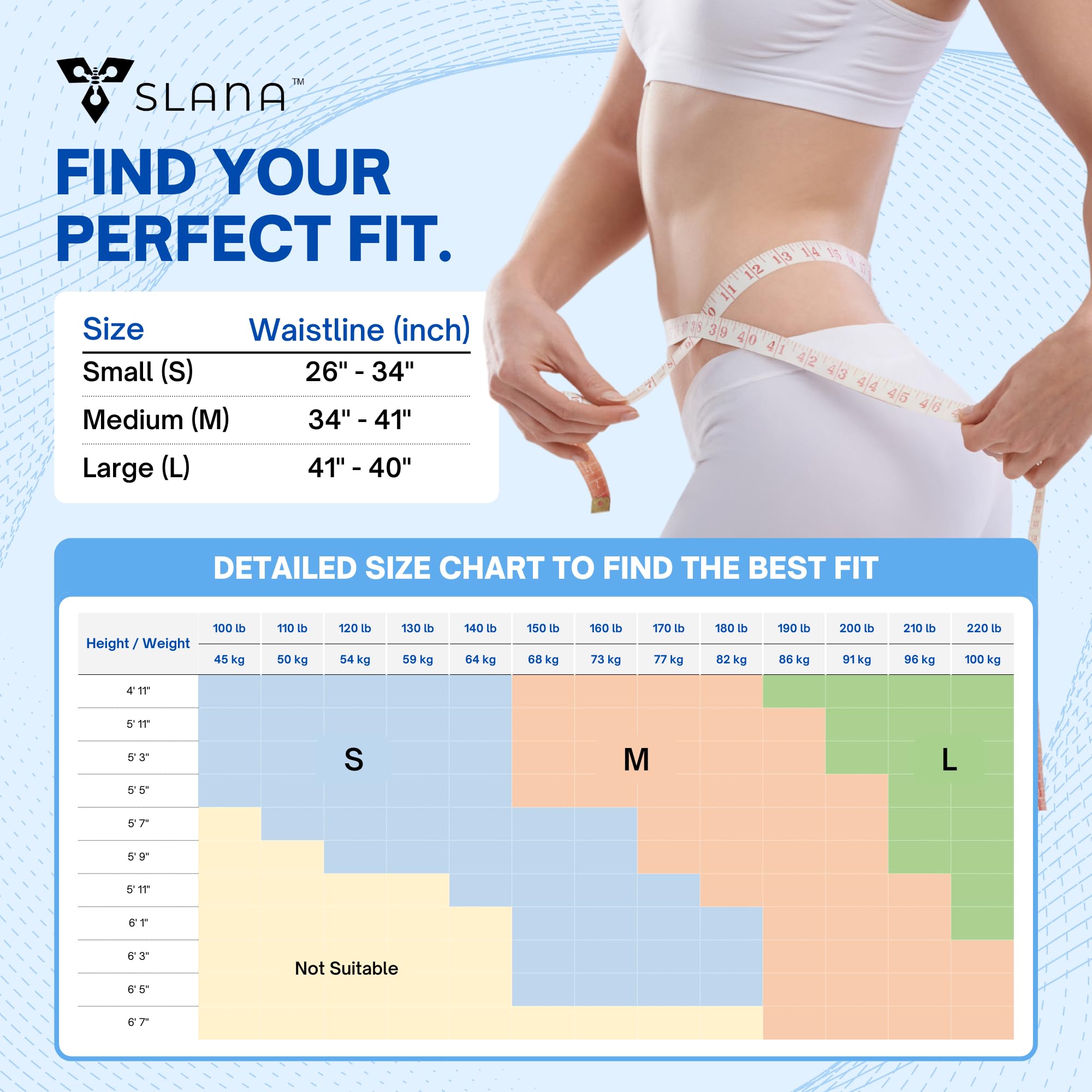SLANA Back Posture Corrector - Adjustable and Breathable - Medium Size Straightener Posture Corrector Providing Pain Relief from Neck, Shoulder, Upper & Lower Body (Full Back Support (Black))