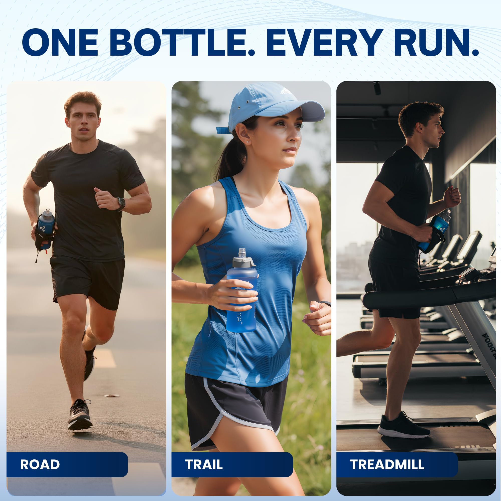 SLANA Handheld Running Water Bottle