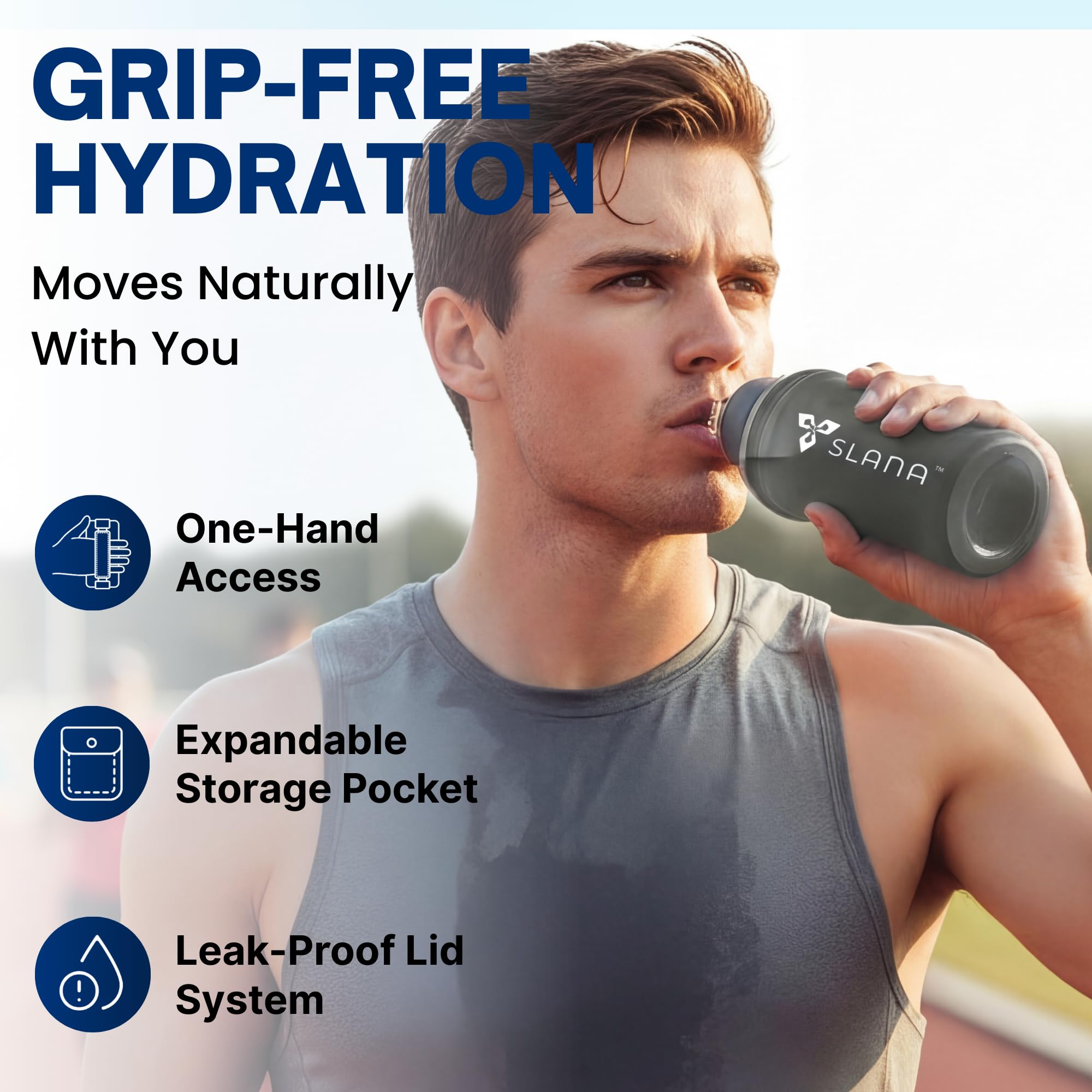 SLANA Handheld Running Water Bottle