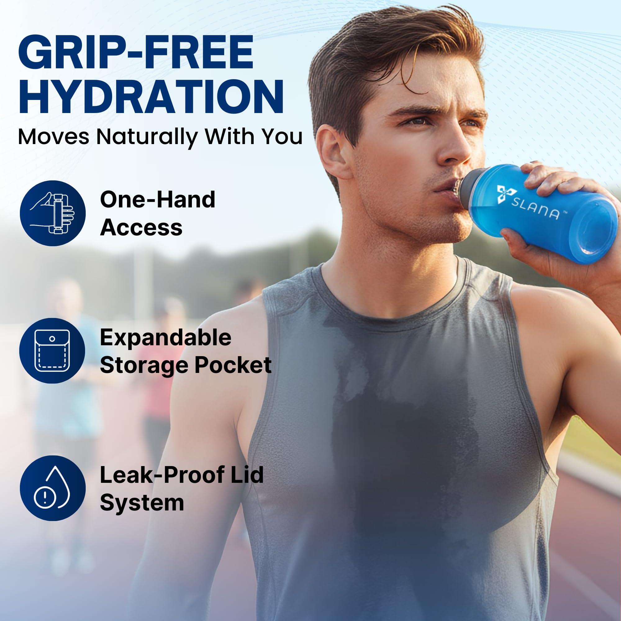 SLANA Handheld Running Water Bottle