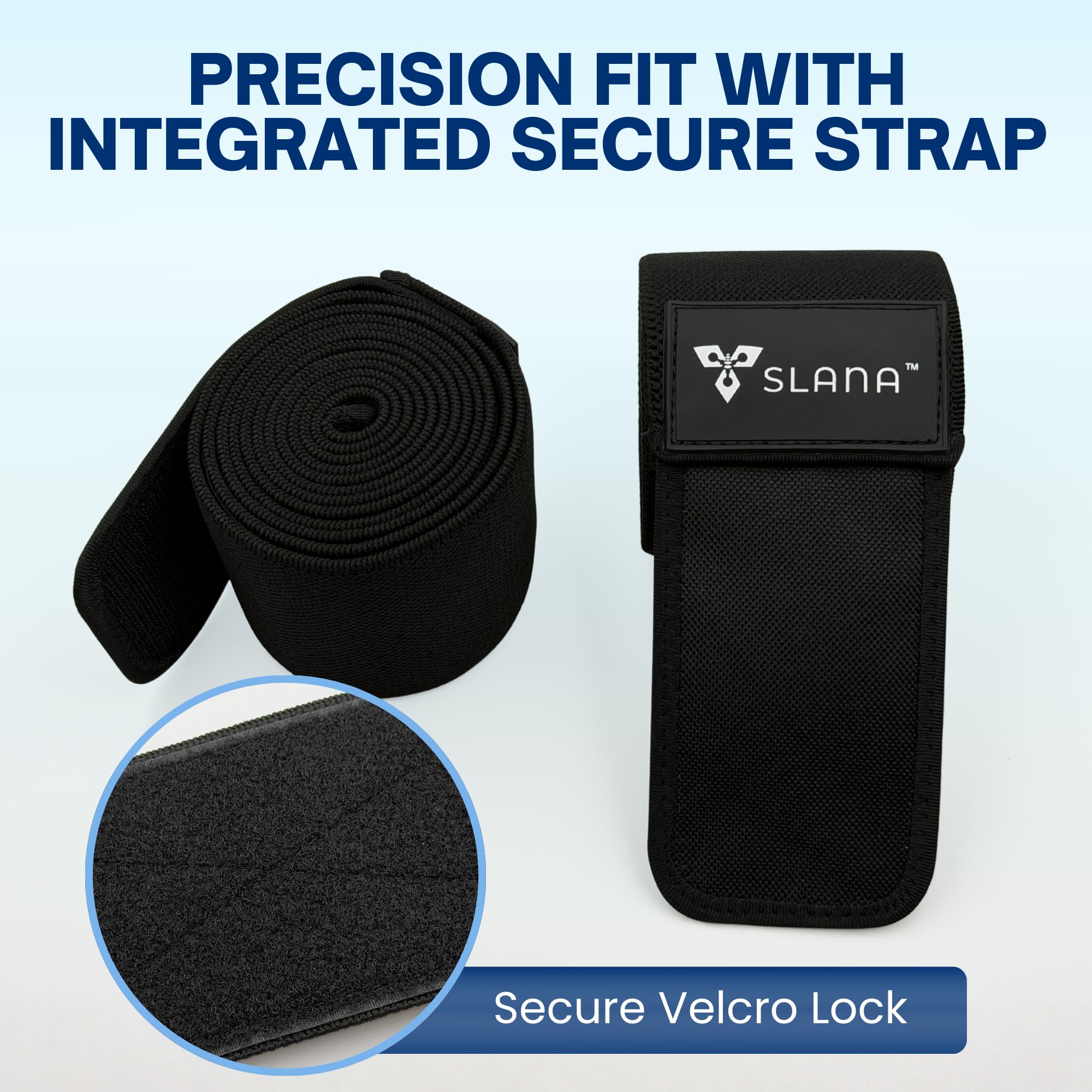 SLANA Knee Wraps for Weightlifting (72”) – Adjustable Compression Knee Wraps for Weightlifting, Knee Straps for Weightlifting with Secure Hook & Loop Closure – Powerlifting, Squats & Heavy Training