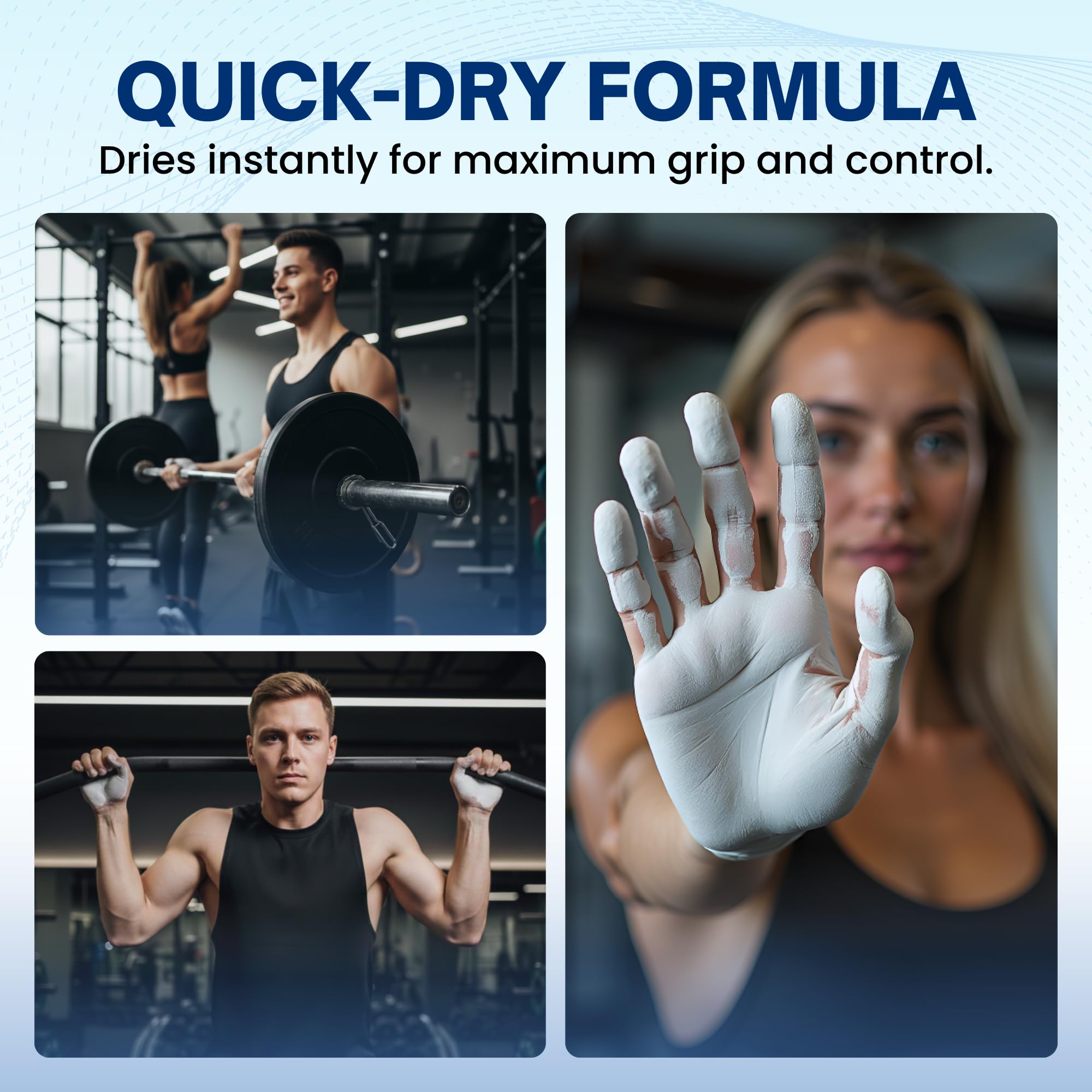 SLANA Liquid Chalk for Gym, Weightlifting – Fast Drying Gym Chalk Liquid, Lasting Grip Formula – Mess Free, Dust-Free, Skin-Safe Liquid Climbing Chalk for Pull Ups, Gymnastic & Training
