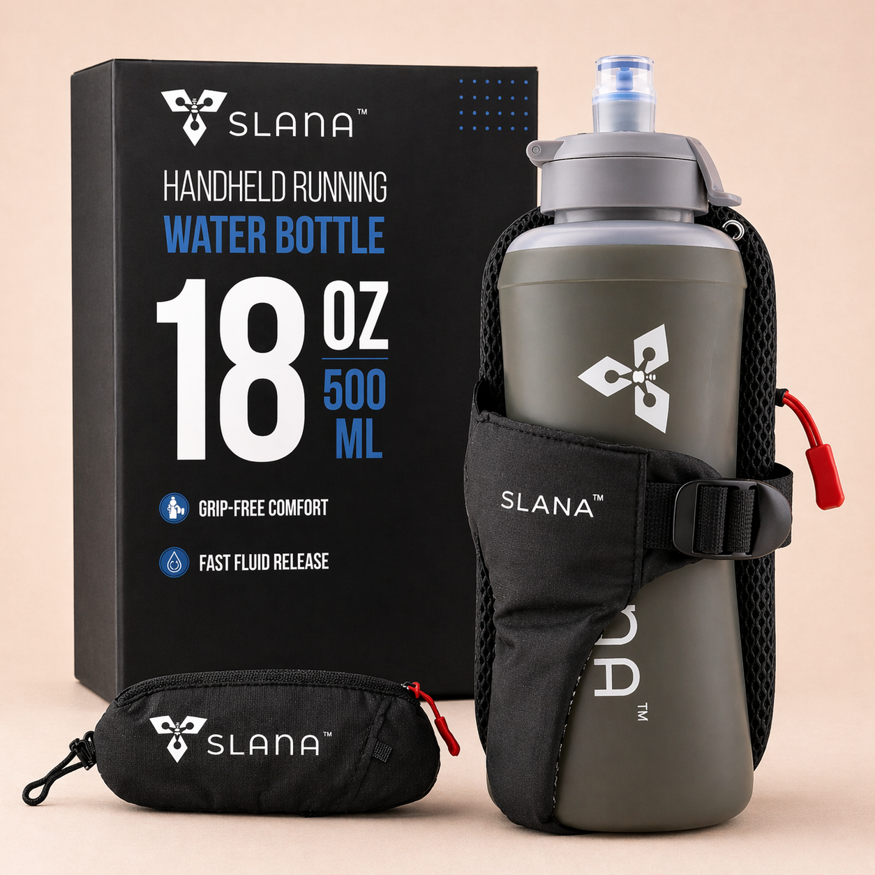 SLANA Handheld Running Water Bottle